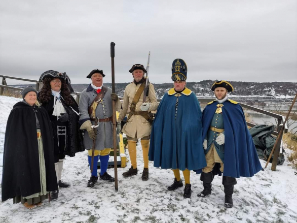 Karoliner på Bohus fästning under vintern